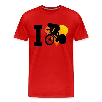 Rennrad Damen Rennradfahrer Rennradfahren - Männer Premium Bio T-Shirt - Rot - Vorne - Damien (186cm)