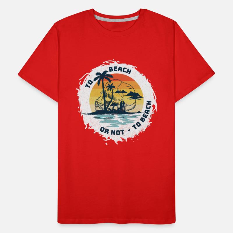 AN DEN STRAND ODER NICHT? Männer Premium Bio T-Shirt