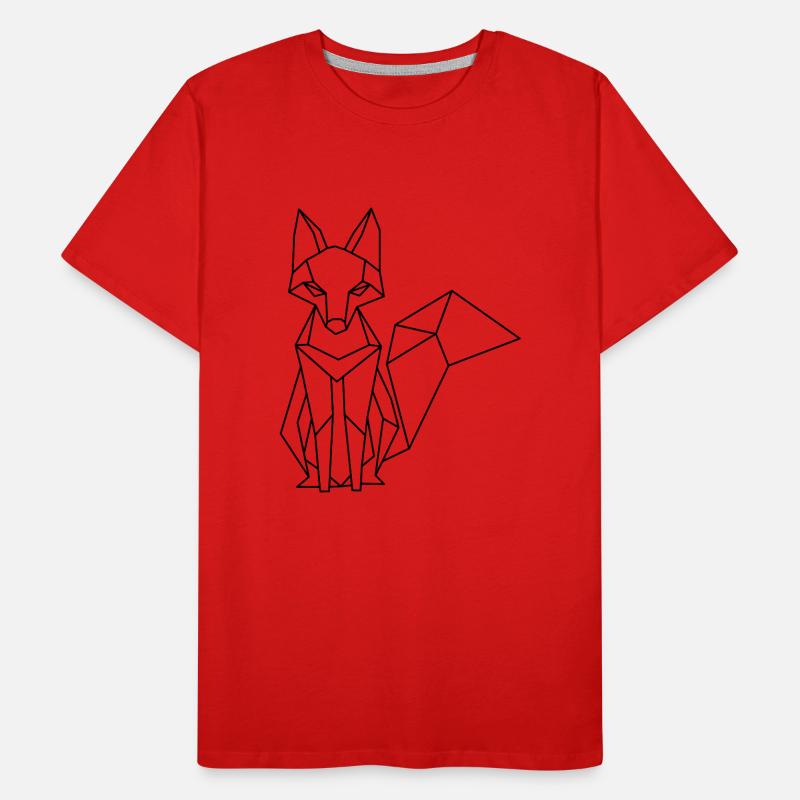 Polygon Fox – Geometric Artwork Men's Premium Organic T-Shirt