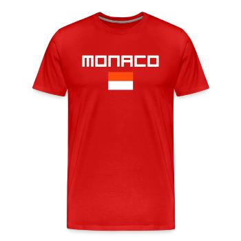 Monaco - T-shirt bio Premium Homme - rouge - Devant - Damien (186cm)