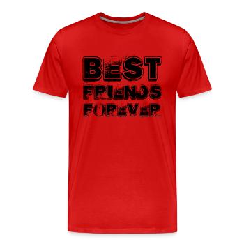BEST FRIENDS FOREVER - BEST FRIENDS - GIRLFRIENDS - Men's Premium Organic T-Shirt - red - Front - Damien (186cm)