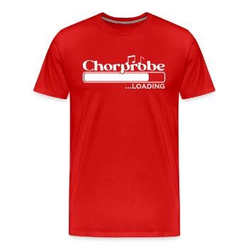 Chorprobe loading - Männer Premium Bio T-Shirt - Rot - Vorne - Damien (186cm)