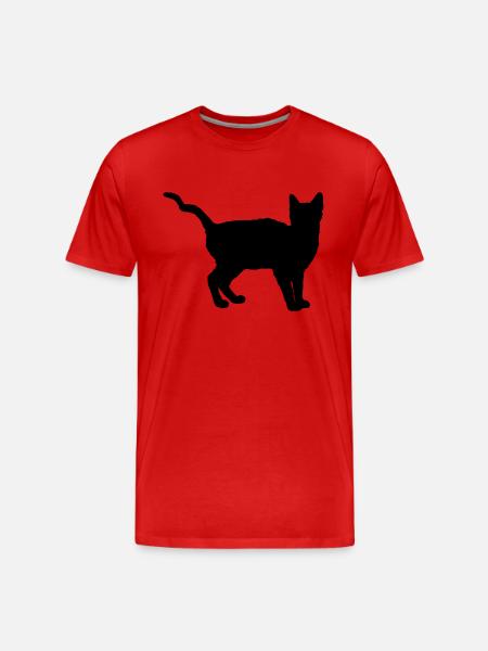 cat - Men's Premium Organic T-Shirt - red