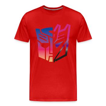 Transformers Autobots And Decepticons - Men's Premium Organic T-Shirt - red - Front - Damien (186cm)
