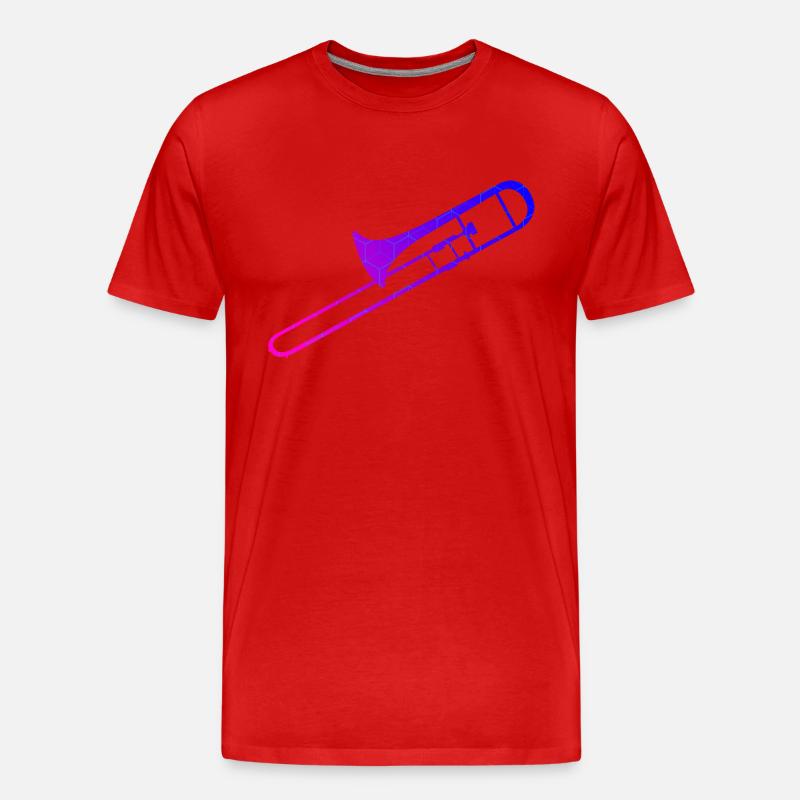 Posaune Blaskapelle Blechblasinstrument - Männer Premium Bio T-Shirt - Rot