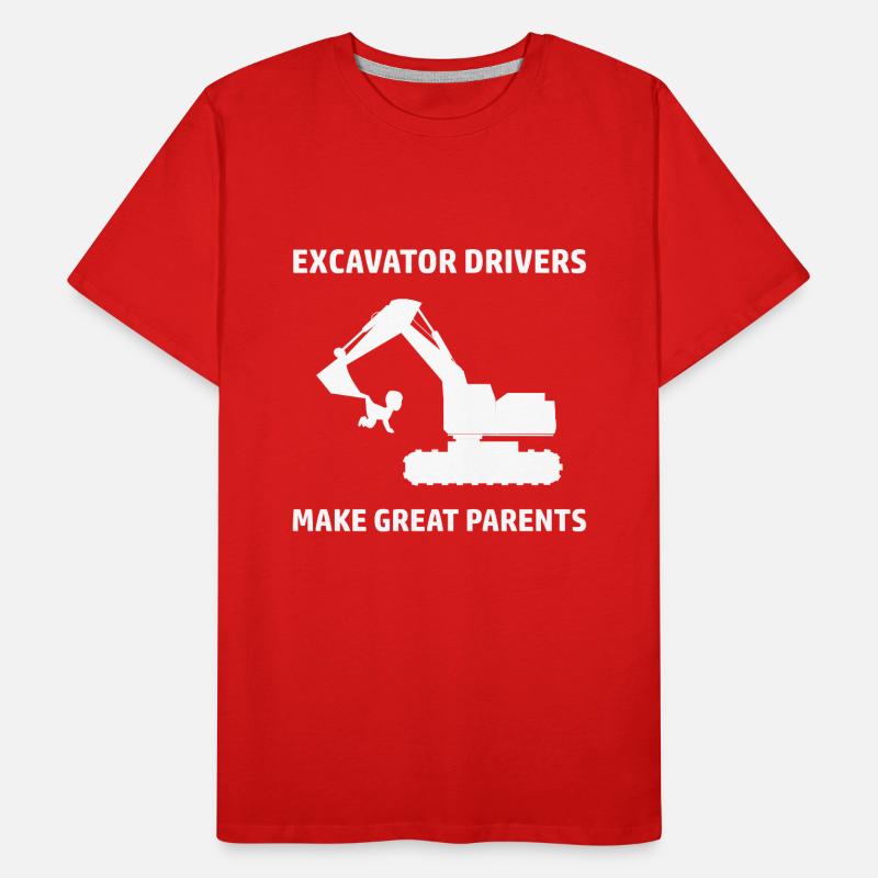 Bagger Baggerfahrer Design Bauarbeiter Baumaschine Männer Premium Bio T-Shirt