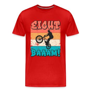 8 Anniversaire BMX 8 ans Cadeau - T-shirt bio Premium Homme - rouge - Devant - Damien (186cm)