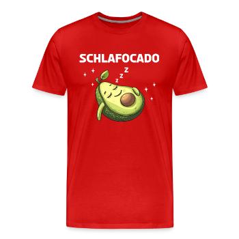 Sleep Ocado - Funny Avocado Design - Men's Premium Organic T-Shirt - red - Front - Damien (186cm)