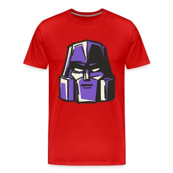 Transformers Megatron Head Costume - Men's Premium Organic T-Shirt - red - Front - Damien (186cm)