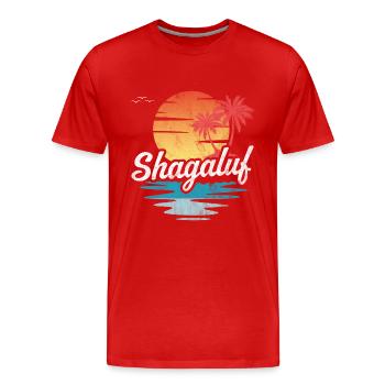 Shagaluf - T-shirt bio Premium Homme - rouge - Devant - Damien (186cm)