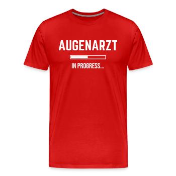 Ophthalmologist In Progress - Men's Premium Organic T-Shirt - red - Front - Damien (186cm)