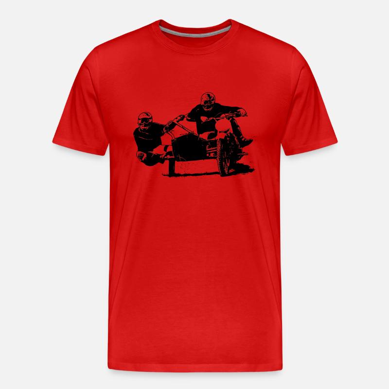 Sidecar Moto Cross - Männer Premium Bio T-Shirt - Rot