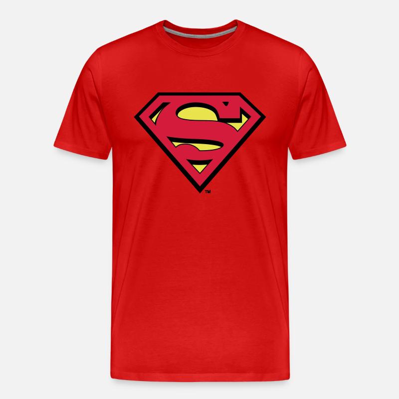 Superman Logo S-Shield - Männer Premium Bio T-Shirt - Rot