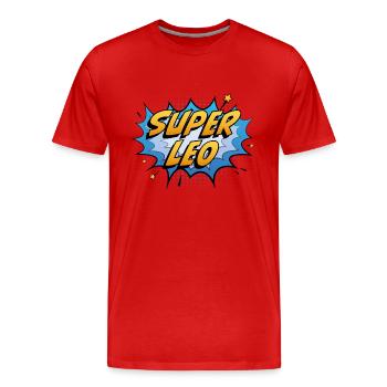 Super Lion - T-shirt bio Premium Homme - rouge - Devant - Damien (186cm)
