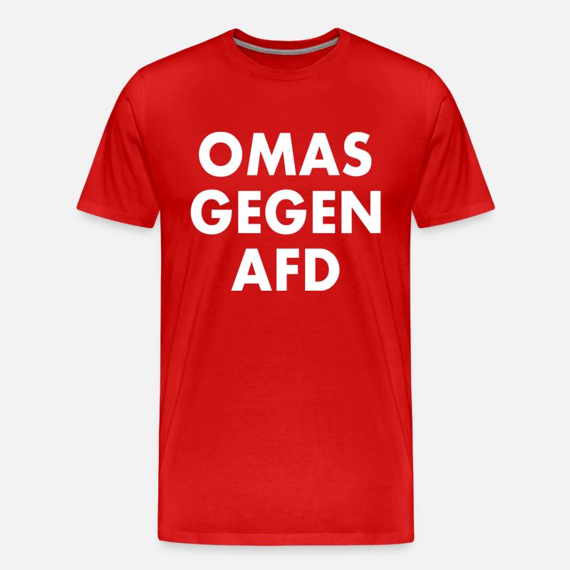 Omas gegen afd - Männer Premium Bio T-Shirt - Rot