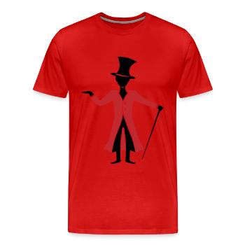 Magier Zauberer - Männer Premium Bio T-Shirt - Rot - Vorne - Damien (186cm)