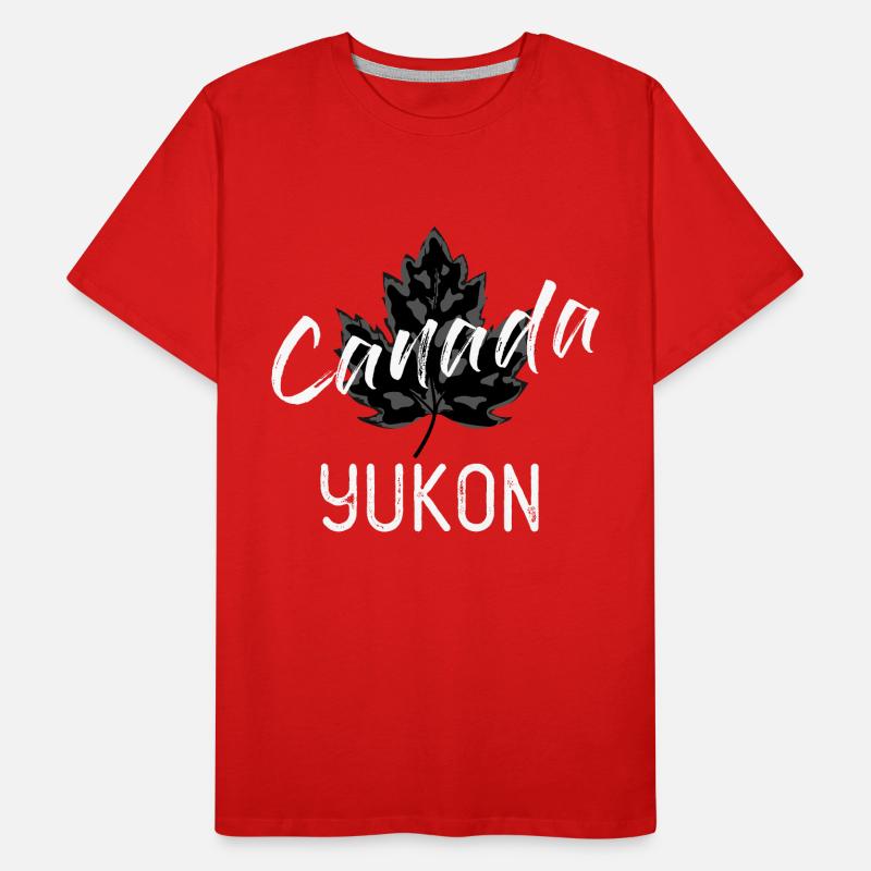 Vintage Yukon Canada Shirt with Maple Leaf Look Men's Premium Organic T-Shirt
