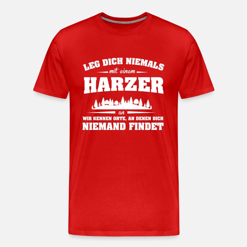 Länder Harzer LDN - Männer Premium Bio T-Shirt - Rot