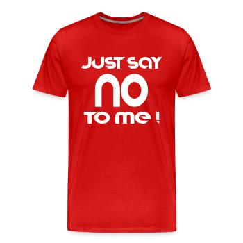 Spruch Text Slogan cool - Männer Premium Bio T-Shirt - Rot - Vorne - Damien (186cm)
