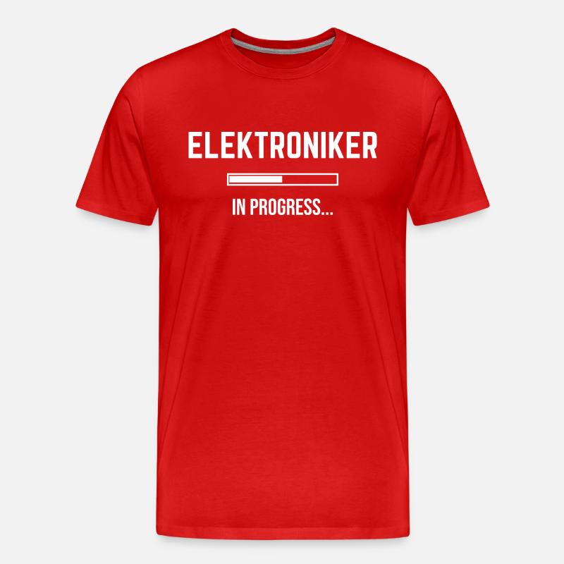 Electronics Technician In Progress - Men's Premium Organic T-Shirt - red