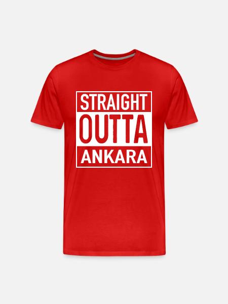 Straight OUTTA ANKARA - Men's Premium Organic T-Shirt - red