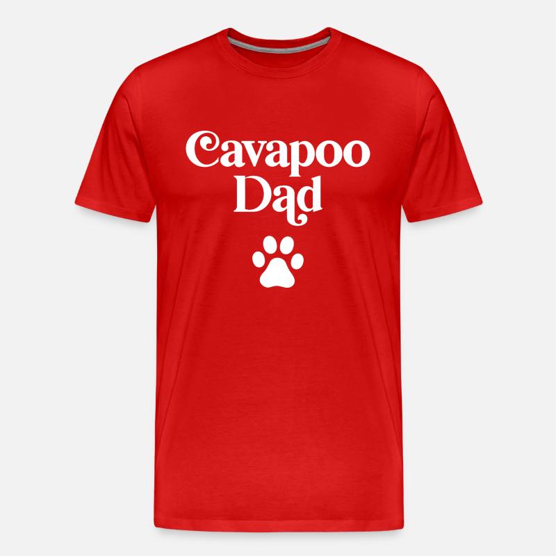Cavapoo Vater - Männer Premium Bio T-Shirt - Rot