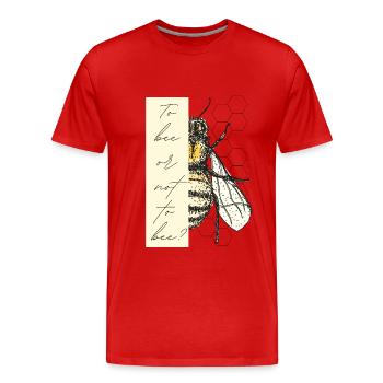 Abeille philosophique - T-shirt bio Premium Homme - rouge - Devant - Damien (186cm)
