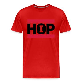 hip hop - Männer Premium Bio T-Shirt - Rot - Vorne - Damien (186cm)