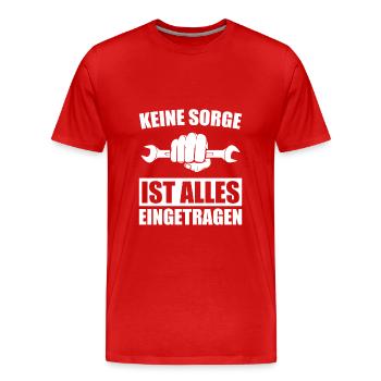 Tuning Schrauben Autoschrauber Tuner Geschenkidee - Männer Premium Bio T-Shirt - Rot - Vorne - Damien (186cm)