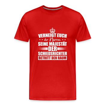 Fußball Sport Schiri Schiedsrichter Geschenk - Männer Premium Bio T-Shirt - Rot - Vorne - Damien (186cm)