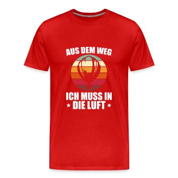 Heißluftballon Ballonfahrt Ballonfahrer Geschenk - Männer Premium Bio T-Shirt - Rot - Vorne - Damien (186cm)