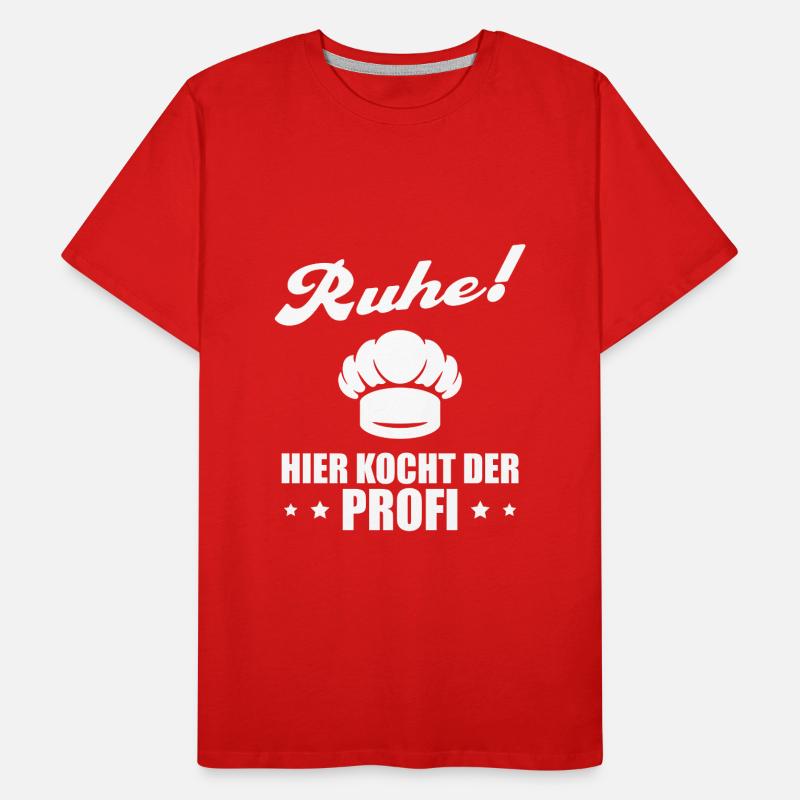 Kochen Hier kocht der Profi Koch Geschenk Männer Premium Bio T-Shirt