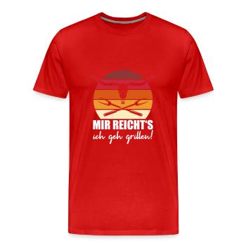 BBQ Grill Zubehör Grillen Geschenk Männer - Männer Premium Bio T-Shirt - Rot - Vorne - Damien (186cm)