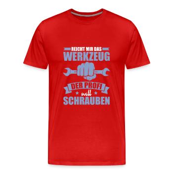 Schrauben Werkstatt Autoschrauber Kfz Mechaniker - Männer Premium Bio T-Shirt - Rot - Vorne - Damien (186cm)