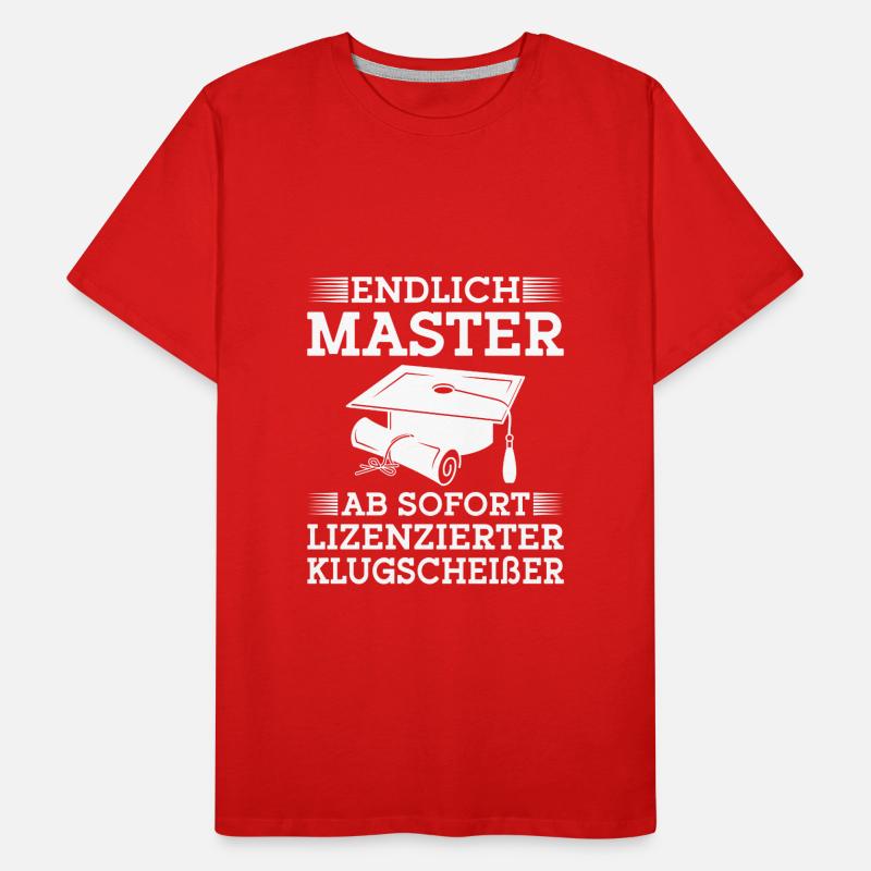 Mastertitel Studium Masterprüfung Master Abschluss Männer Premium Bio T-Shirt