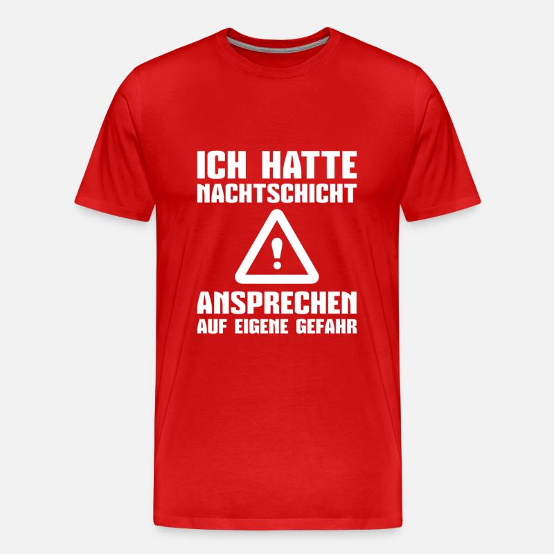 Arbeit Beruf Lustiger Spruch - Männer Premium Bio T-Shirt - Rot