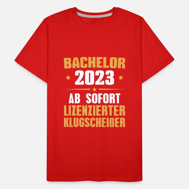 Bachelor 2023 Studium Bachelorprüfung Abschluss Männer Premium Bio T-Shirt