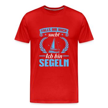 Segeln Segelboot Schiff Kapitän Segler Geschenk - Männer Premium Bio T-Shirt - Rot - Vorne - Damien (186cm)