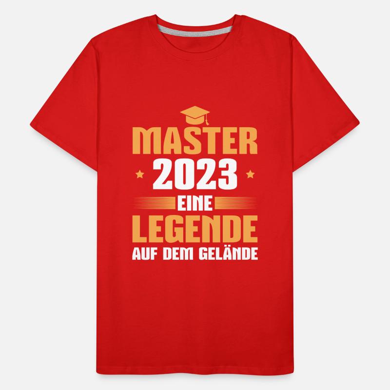Master Abschluss 2023 Uni Bestandene Masterprüfung Männer Premium Bio T-Shirt