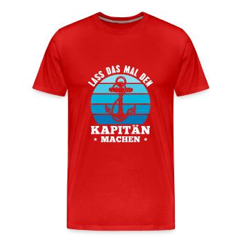 Segelboot Bootsbesitzer Segler Kapitän Geschenk - Männer Premium Bio T-Shirt - Rot - Vorne - Damien (186cm)