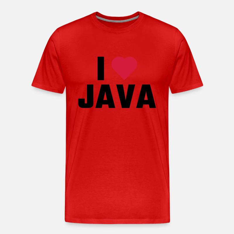 J'aime java - T-shirt bio Premium Homme - rouge