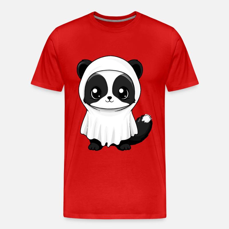 Stinktier Halloween Comic Geist - Männer Premium Bio T-Shirt - Rot