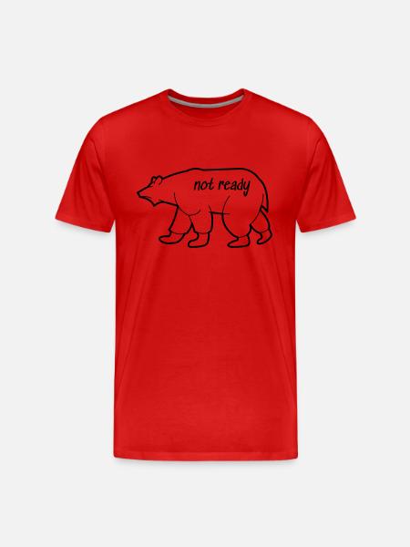 Eisbär Zeichnung - Männer Premium Bio T-Shirt - Rot