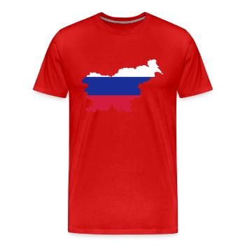 Slovenia - Men's Premium Organic T-Shirt - red - Front - Damien (186cm)