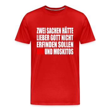 Contre la droite - T-shirt bio Premium Homme - rouge - Devant - Damien (186cm)