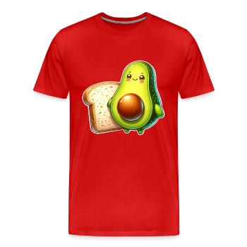 Avocado Toast - Männer Premium Bio T-Shirt - Rot - Vorne - Damien (186cm)