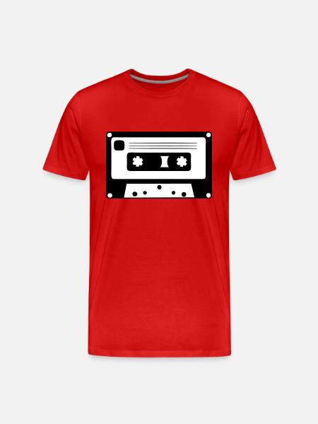 Cassette - Men's Premium Organic T-Shirt - red