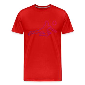 Volleyballspielen Volley Volleyball Volleyballspie - Men's Premium Organic T-Shirt - red - Front - Damien (186cm)