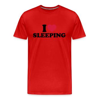 Schlafen - Männer Premium Bio T-Shirt - Rot - Vorne - Damien (186cm)