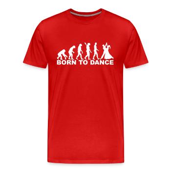 Evolution Dancing - Men's Premium Organic T-Shirt - red - Front - Damien (186cm)